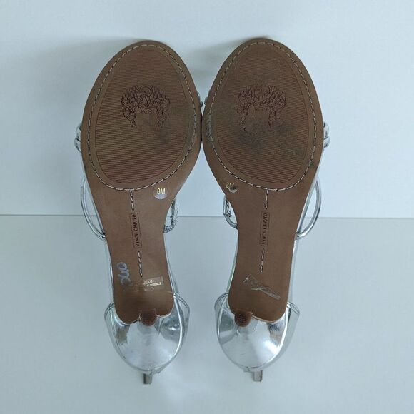 Vince Camuto Silver Metallic High Heels Women's 8 - Picture 7 of 7